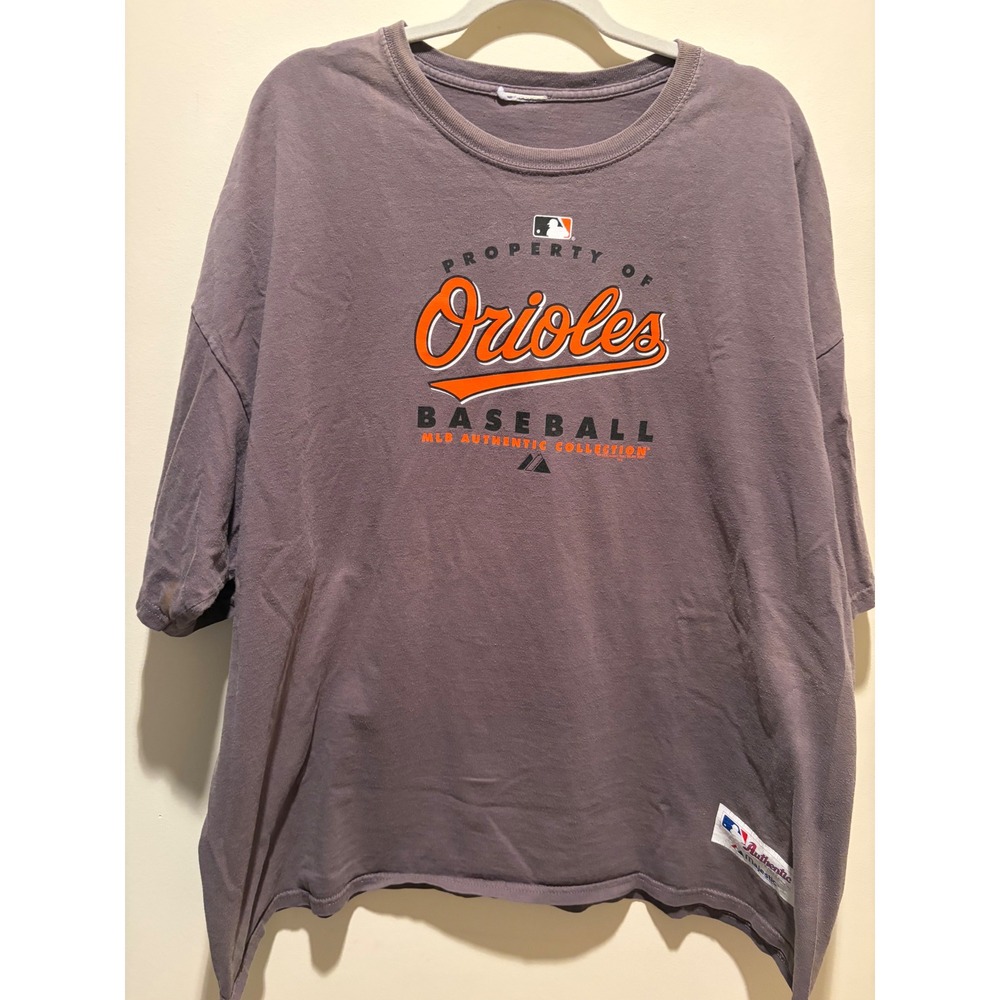 Majestic Baltimore Orioles MLB Authentic Collection T-Shirt Grey Mens 3XL 2007